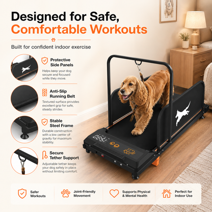 2-in-1 Dog Treadmill for Small & Medium Dogs | Quiet Indoor Exercise & Walking Pad